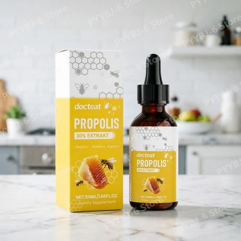 Propolis Extract Liquid with Vitamin A C &E Antioxidant Daily Wellness Support Dietary Supplement for Adult Natural Formula 50ml