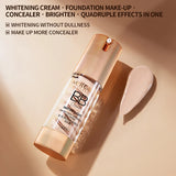 Mercilen Water Glow Long-Lasting Essence Bb Cream Cc Cream 40g, Brightening and Moisturizing Facial Makeup, Long-Lasting Moisturizing Concealer, Evens Out Skin Tone, Natural and Seamless, Suitable for Multiple Skin Tones, Lon