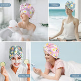 1 Piece of Flower Patterned Dry Hair Towel, Soft and Absorbent, Cute and Charming Dry Hair Cap, Easy to Wear and Not Easy to Fal