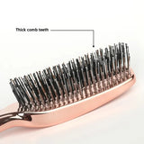 Japanese Premium Head Massager Scalp Brush Hair Massager Shampoo Brush Wet Plastic Detangling Brush Hair Cleaning Comb Rose Gold
