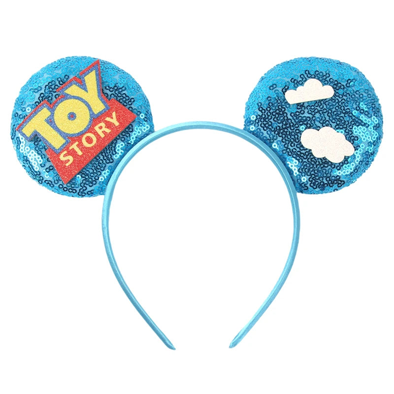 Newest Festival Party Cosplay Mouse Ears Headband 3.3" Ears Glitter Hairband Without Bow For Boys DIY Cartoon Hair Accessories