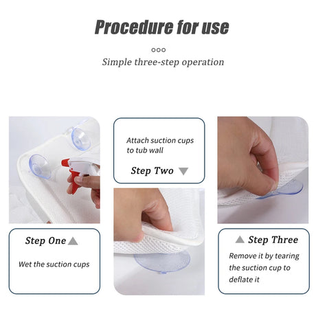 Bone Shaped Quick Drying Bathtub Pillow, Bathroom Shower Headrest, Machine Washable Bathtub Pad, SPA Shower Bathtub Pillow