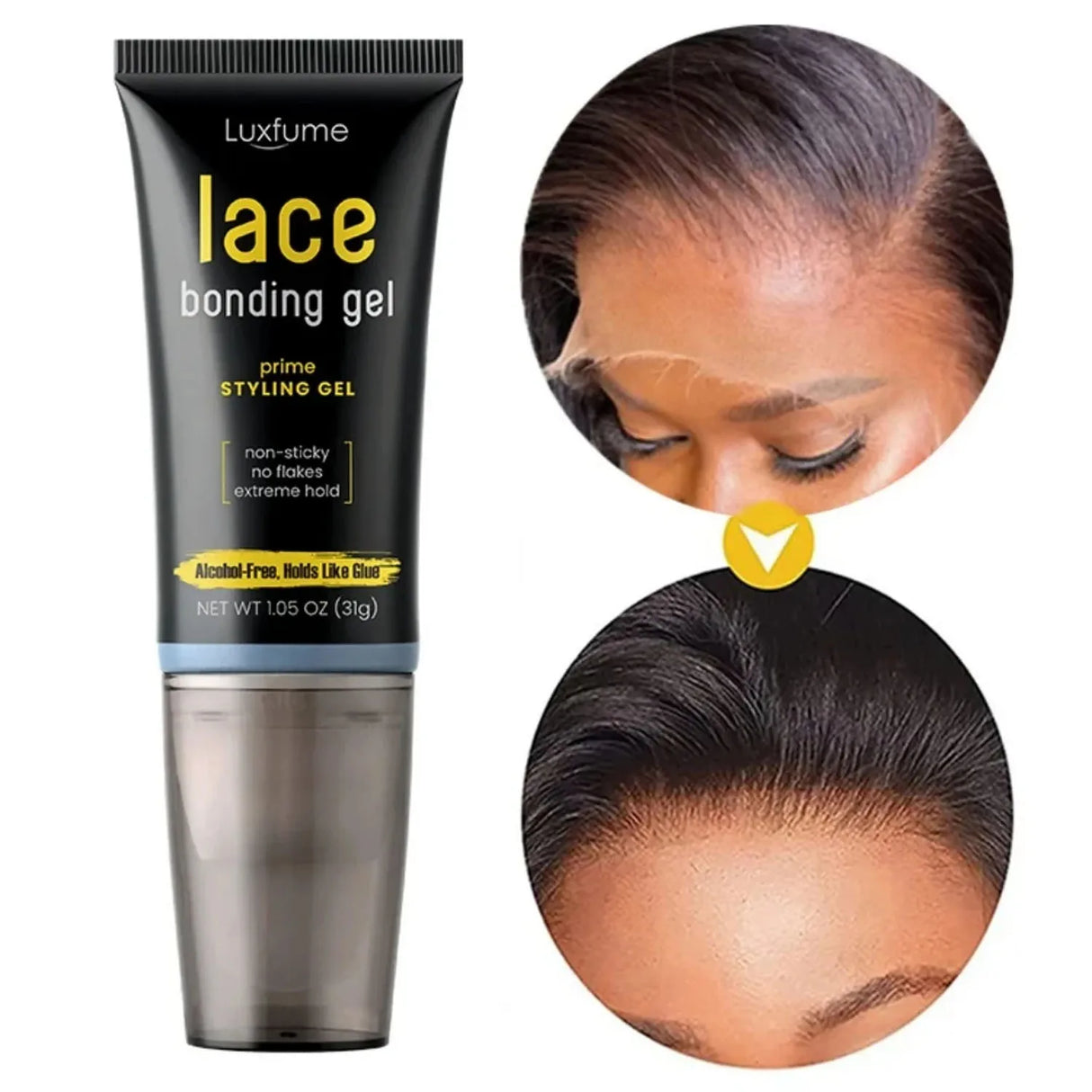 1PC 31G Strong Hold Waterproof Lace Wig Glue Invisible Bonding Gel for Wig Installation Prime Styling Hair Gel for Lace Wigs