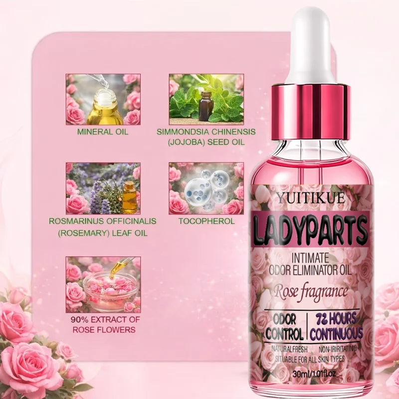 YUITIKUE Rose Scent Women Intimate Care Oil Mild Non Irritating Long Lasting Fragrance Private Body Refreshing Essence 30ml