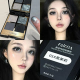 Faiccia 4-Color Mojito Eyeshadow Palette - Earth Pink Brown, Glitter Matte, Brightening, Perfect for Daily & Party Looks