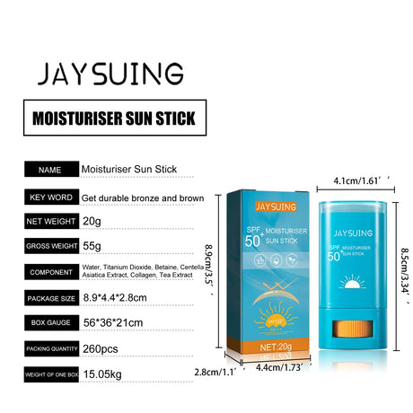 Body Sunscreen Cream Stick Spf50 Antioxidant Prevent Sunburn Moisturizing Skin Sweatproof Brightening Resist UV Rays Serum Stick