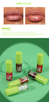 Water gloss mirror oily lip gloss lipstick with long-lasting color retention and non stick cup nude color lip essential oil