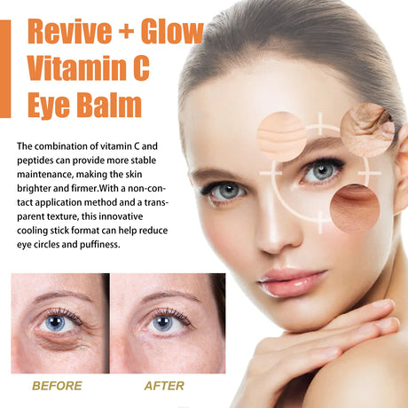 Vitamin C Eye Cream Nourishing Remove Dark Circles Fade Fine Lines Enhance Skin Elasticity Glowing Eye Skin Cream