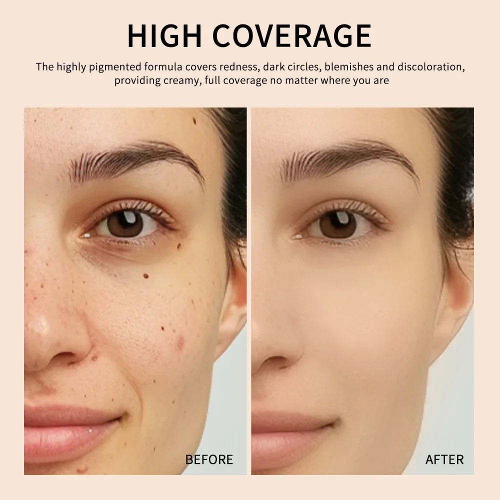 Dark Circles Acne Marks Cover Matte Face Concealer Brighten Skin Tone Repair Makeup Cosmetic for Women Daily