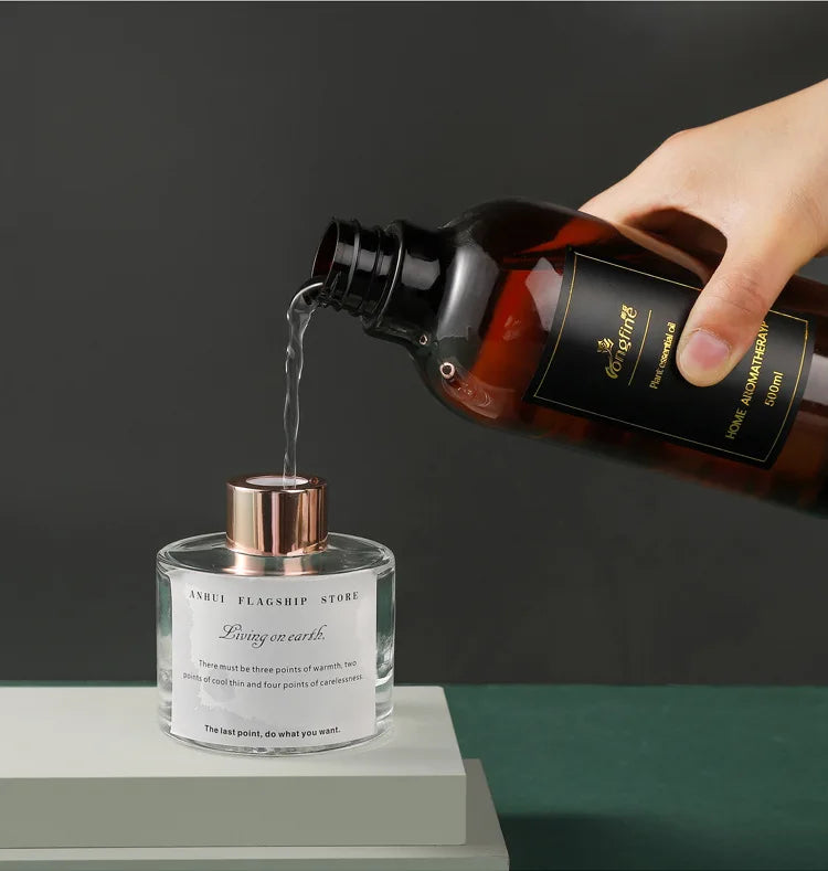 Hotel home and commercial 500ml aromatherapy essential oil; flameless aromatherapy refill; hotel reed diffuser for home and indo