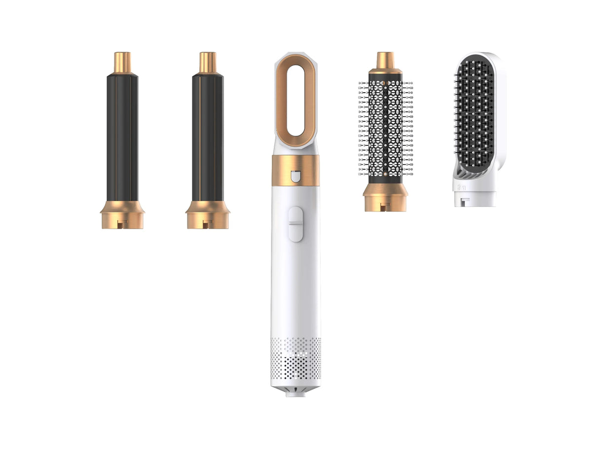 5 in 1 Hair Styler Powerful Fast Drying Ionic Hair Dryer High Speed Hot Comb Brush Set Professional Hair Straightener