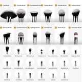 DUcare Black Makeup Brush Professional Makeup Eyeshadow Foundation Powder Soft Synthetic Hair Makeup Brushes Brochas Maquillaje