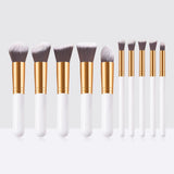 10pcs Set Makeup Brushes Tool Set Cosmetic Powder Eye Shadow Foundation Blush Blending Beauty Maquiagem Beauty Kit for Party