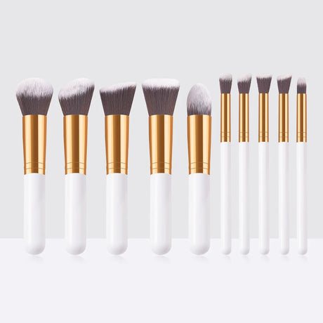10pcs Set Makeup Brushes Tool Set Cosmetic Powder Eye Shadow Foundation Blush Blending Beauty Maquiagem Beauty Kit for Party