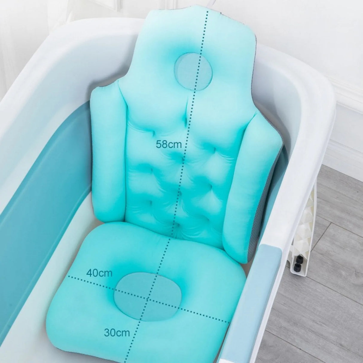 Bath Pillow Comfortable Cushion Spa Bathing Pad Bathtub Cushion Non-Slip Waterproof Neck & Back Relax Bathroom Supply