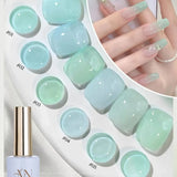MN 12ML Selling Mint Mambo Gel Nail Polish ilky Green Blue-green Series Gel Polish Blue Nails Green Nail Summer Nail Spring Nail