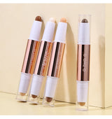 O.TWO.O Double Head Contour Concealer Stick Waterproof Matte Finish Brighten Highlighters Contouring Pen For Face Makeup