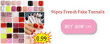 576pcs/Box Colorful Fake Nails Black Red Design Fake Nail Oval Short Square Press On False Nails Mixed Full Cover Nail Tips
