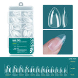 Nailpop 120pcs/box Gel X Nail Tips Medium Short Shape Almond/Square/Soft Gel Nail Tips False Nails Soak Off Easy Nail Extensions