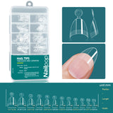 Nailpop 120pcs/box Gel X Nail Tips Medium Short Shape Almond/Square/Soft Gel Nail Tips False Nails Soak Off Easy Nail Extensions