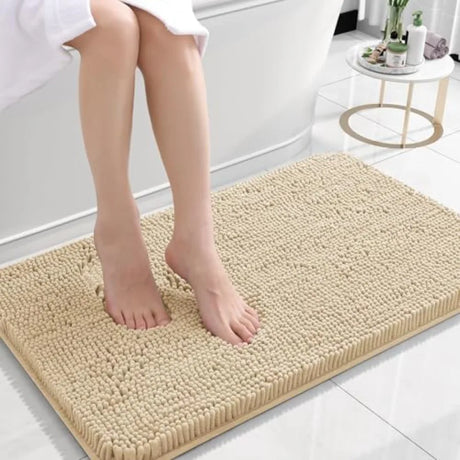 Bathroom Rugs 30x20, Extra Soft Absorbent Chenille Bath Rugs, Rubber Backing Quick Dry, Machine Washable Bath Mats for Bathroom