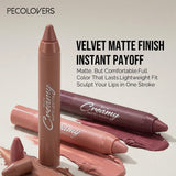6PCS/SET Creamy Matte Lipstick Kit, 6 Versatile Everyday Lip Shades, Silky Smudge-Proof Lip Crayon, Smooth Glide-On Application, Lightweight Comfortable Wear, Travel-Friendly Beauty Essentials