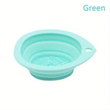 Silicone Makeup Brush Cleaner Folding Powder Puff Cleaning Bowl Eyeshadow Brushes Washing Soft Mat Beauty Tools Scrubber Box