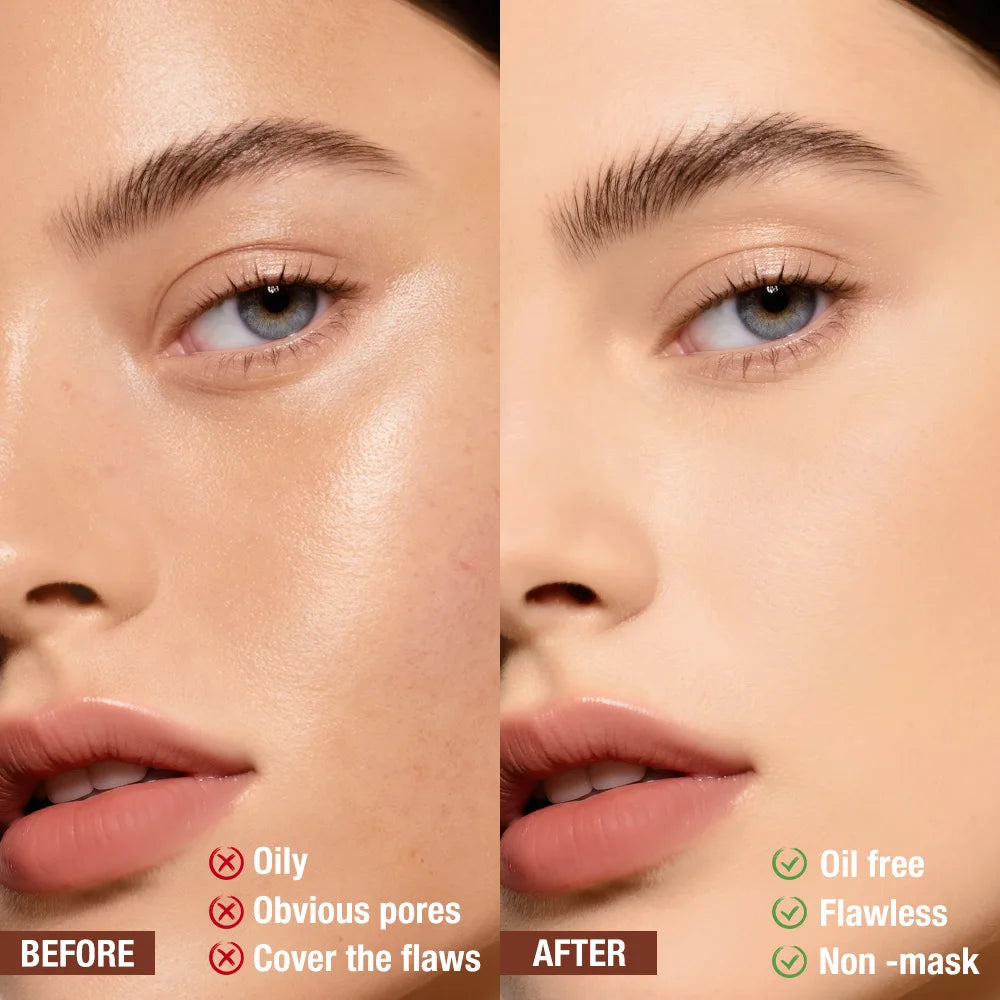 2in1 Setting Sun Protection Weightless Matte Powder Long Lasting High Concealer Power Waterproof Oil Free Compact