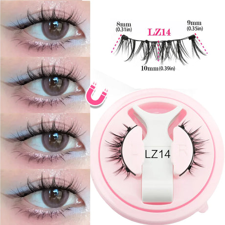 1 Pair Magnetic Eyelashes Set Reusable Easy to Use Eyelash Extension Tools Natural Curler False Eyelashes With Magnetic Tweezers