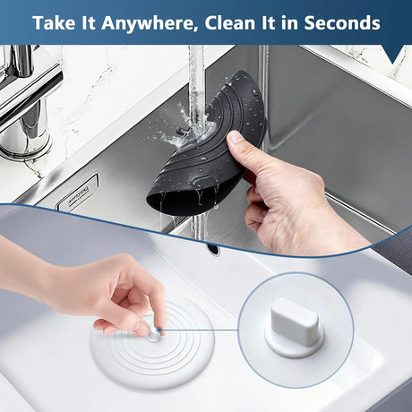 3PCS Bathtub Drain Stopper Cover,6 inch Silicone Bath Tub Plug Essentials Flat Suction for Kitchen Bathroom Laundry Accessories