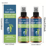Instant Freshness Spray,FOOT ODOR CONTROL SPRAY, a Natural Plant-Based Formula, Quickly Deodorizes Lasts Long, Refreshing The Feet, Absorb a Large Amount of Sweat, Shoe And Foot Odor, Shoe Odor Remover, Feet Care Products, Sh