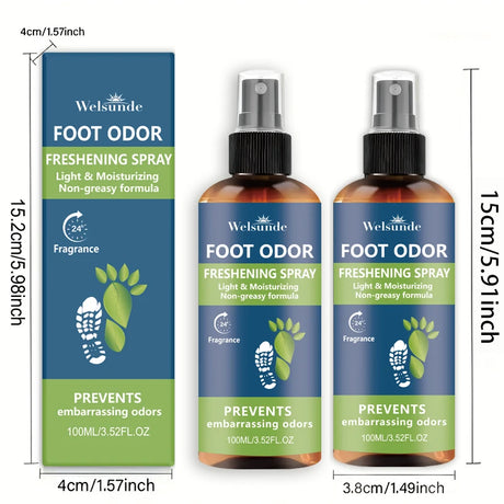 Instant Freshness Spray,FOOT ODOR CONTROL SPRAY, a Natural Plant-Based Formula, Quickly Deodorizes Lasts Long, Refreshing The Feet, Absorb a Large Amount of Sweat, Shoe And Foot Odor, Shoe Odor Remover, Feet Care Products, Sh