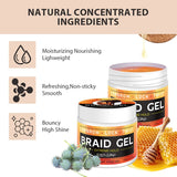 Styling Braiding Gel Wax Carbomer Long Lasting Strong Hold Pomade Anti-Frizz Smooth Hair Finishing Shaping Hair Edge Control