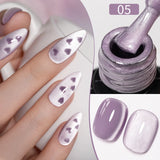 PUENTE 7.5ML Nude Shade Moonlight Cat Magnetic Gel Nail Polish Ultra-Bright Cat Eye Soak Off UV Semi-Permanent Varnish Manicure