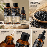 GSWP 10-in-1 Black Rice Moisturizing Shampoo Conditioner Set: Gently Cleanses, Reduces Frizz, Brightens Hair Shine. 200g + 30ml