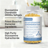 Glucosamine Chondroitin MSM - Supports Joint Health, Relieves Pain, Improves Joint Flexibility, and Enhances Immunity