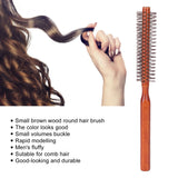 Round Styling Hair Brush Curling Roller Hairbrush Small Wood Brush Unisex for Blow Drying Home Use Curling Brush