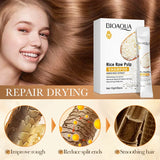 Rice Magical Keratin Hair Mask 5 Seconds Repair Damaged Frizzy Hairs Soft Smooth Shiny Moisturizing Nourish Hair Root Care