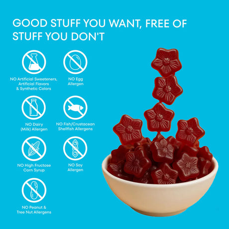 Mood Snacks - Kids Saffron Gummies, Natural Berries Supplements Offer Mood Support and Calms Temper Tantrums, Sugar Free Gummies