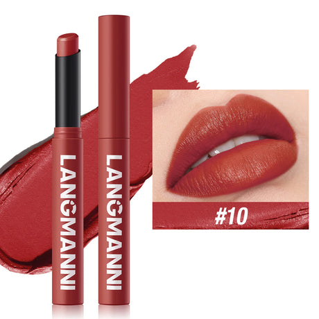 12 Colors Nude Matte Lipstick Waterproof Lip Sticks Not Fading Sexy Red Velvet for Women Make Up Long Lasting Lip Cosmetics