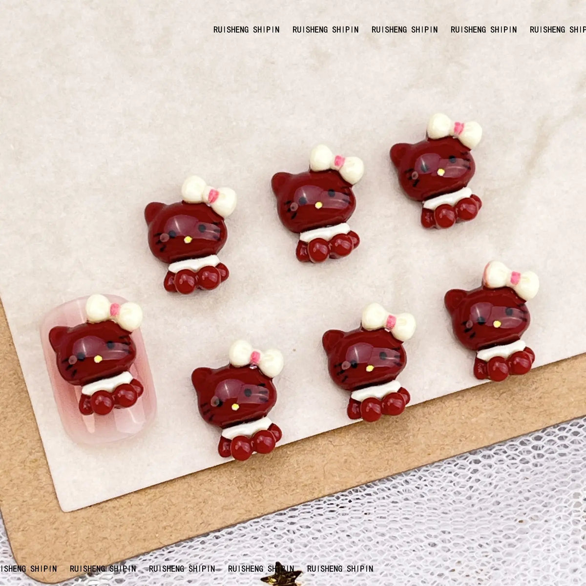 20Pcs Lovely Hello Kitty Cartoon Nail Accessories for Summer Fun Nail Charms Designed for Beautiful Girls