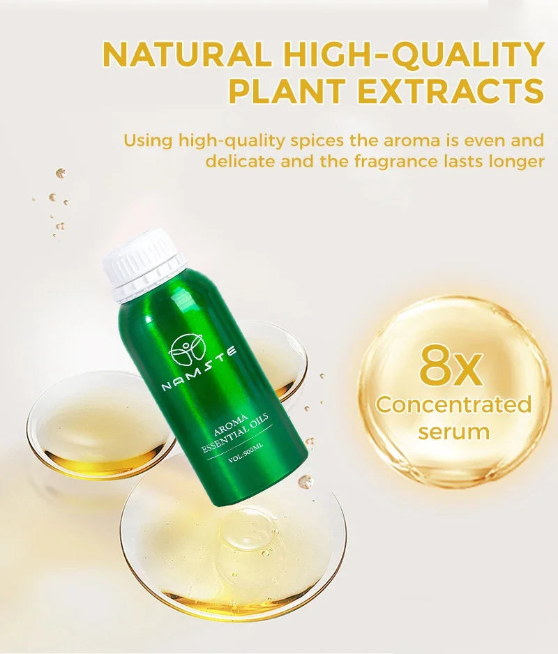 NAMSTE 500ml luxury Essential Oils Pure Natural for Diffuser humidifier Aromatherapy Jasmine Orchid Aroma Oil perfume spray