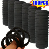Hair Ties 100 Pcs Bulk, Seamless & Strong Hold, Diameter 1.58 Inch (4cm), for Thick & Thin Hair, Great for Gifts (Wife/Daughter)