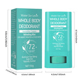 Whole Body DeodorantInvisible Cream Stick Deodorizing Fast Drying Retain Scent Refreshing Body Wrist Odor Anti Sweat Creams for