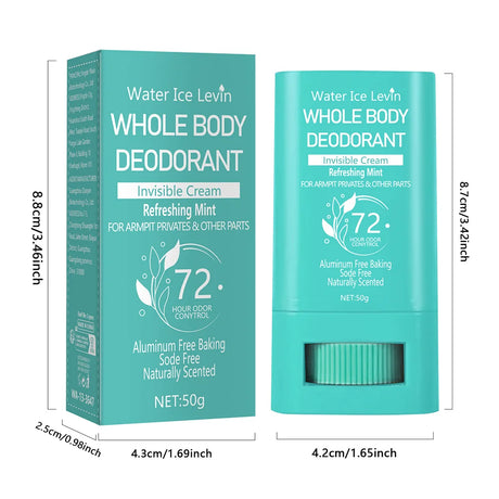 Whole Body DeodorantInvisible Cream Stick Deodorizing Fast Drying Retain Scent Refreshing Body Wrist Odor Anti Sweat Creams for