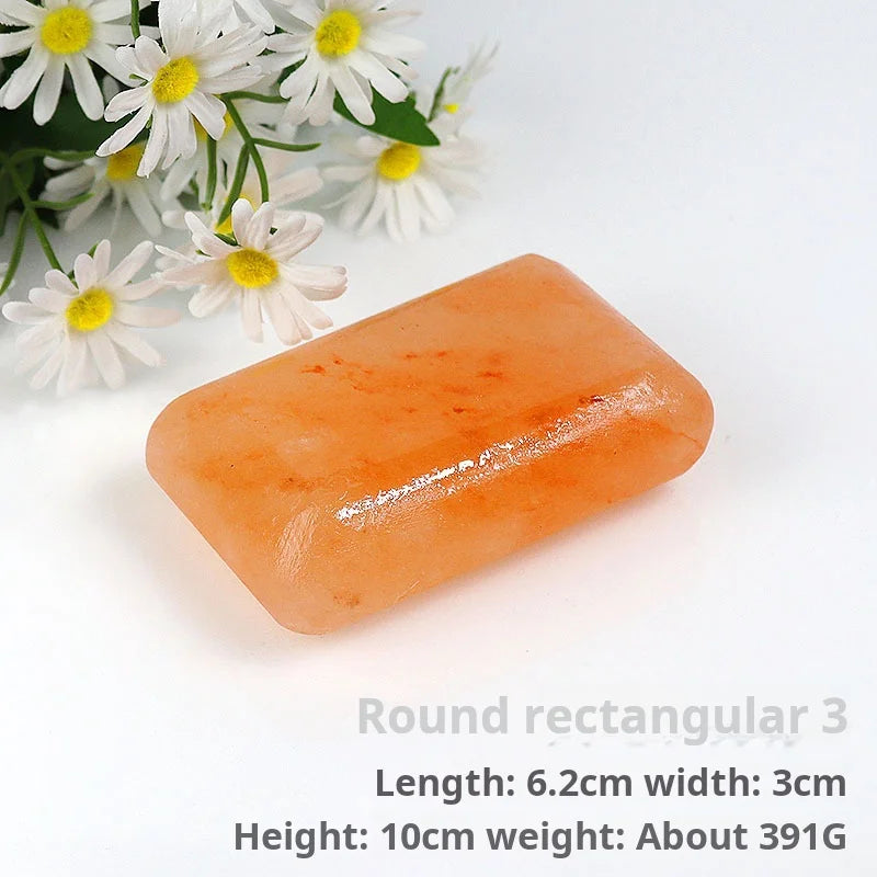 Himalayan Massage Salt Stones, Salt Soap, & Diverse Shaped Hot Compress Salt Soaps Specifically for Bathing & Facial Cleansing