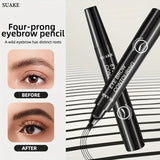 Four-Pronged Eyebrow Pencil, Four-End, Long-Lasting, Non-Smudged, Water-Resistant, Anti-Smudged Eyebrow Pencil