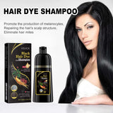 Black Hair Colouring Shampoo 3 in 1 Natural Herbal Essence Instant Colouring Shiny Hair Dye Shampoo Cleaning Nourishing Hair for Covering White