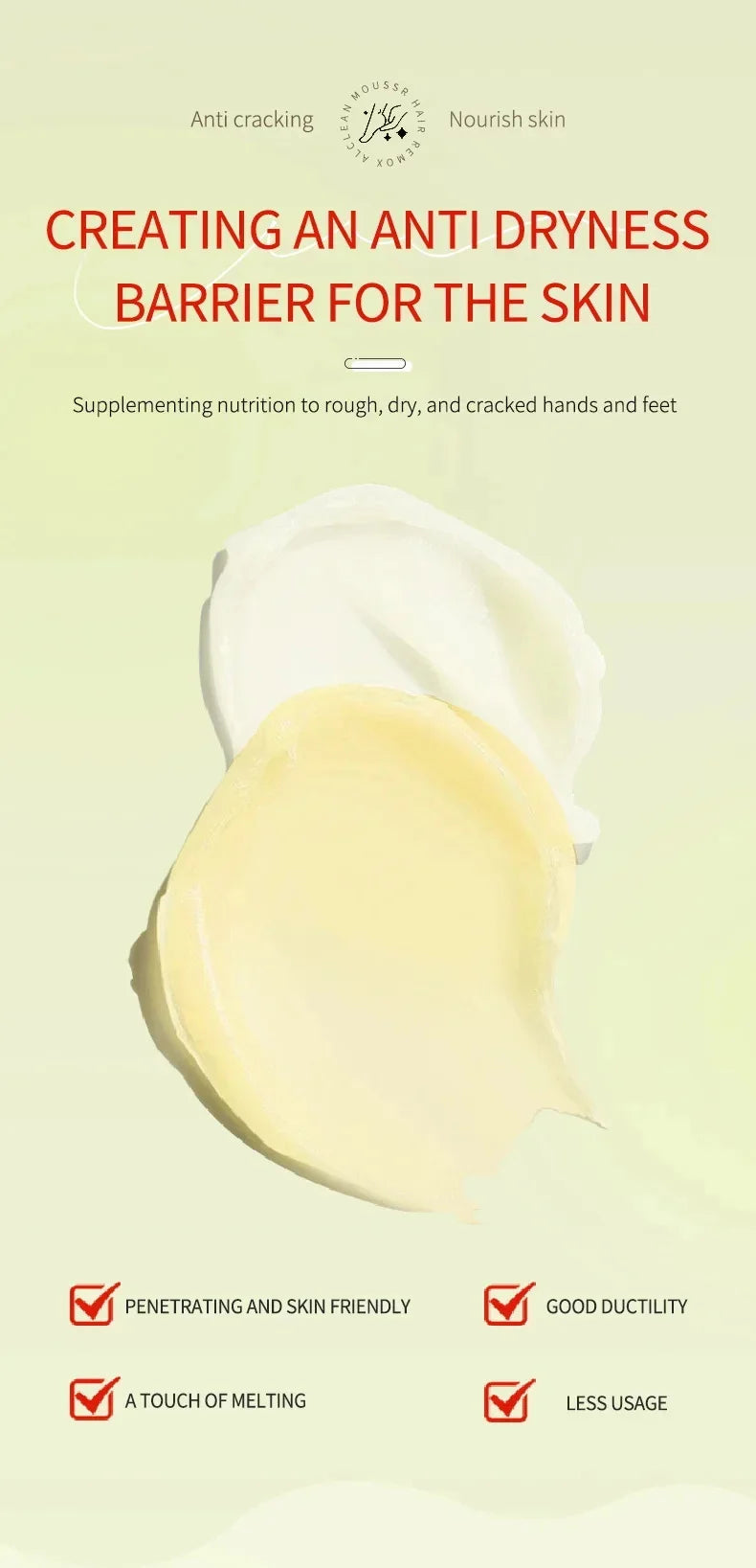 Herbal Anti Crack Foot Cream Heel Cracking Repair Products Exfoliation Dead Skin Removal Softening Moisturize Smooth Skin Care