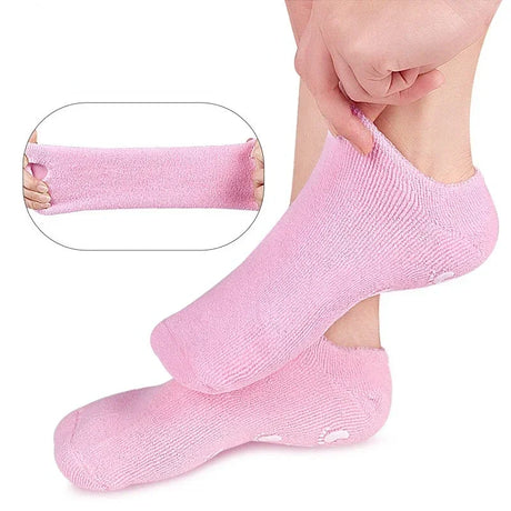 1 pair Reusable SPA Gel Socks Moisturizing Whitening Exfoliating Velvet Smooth Beauty Foot Care Silicone Socks Feet Care